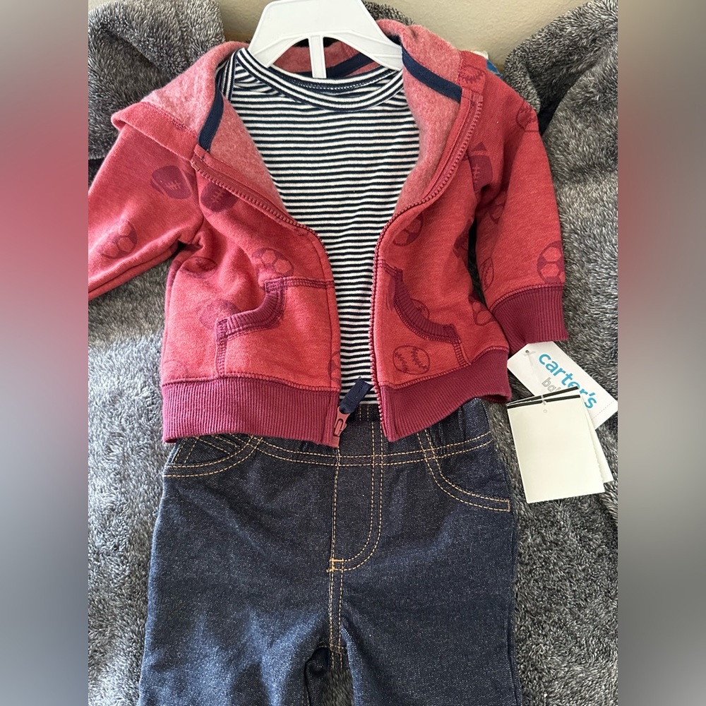 NEW CARTERS 3-PIECE BOYS FOOTBALL OUTFIT WITH JACKET
